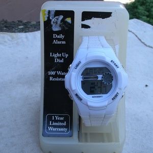 White Rubber Wristband Watch FMD digital
